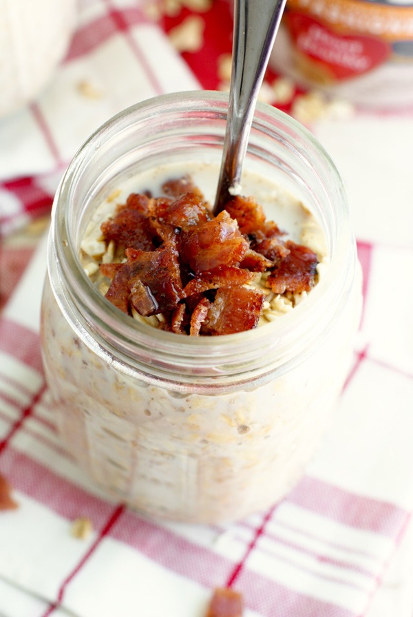 Maple Bacon Overnight Oats.