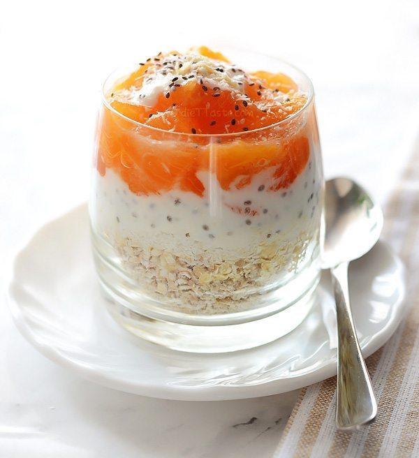 Persimmon Coconut Overnight Oats.