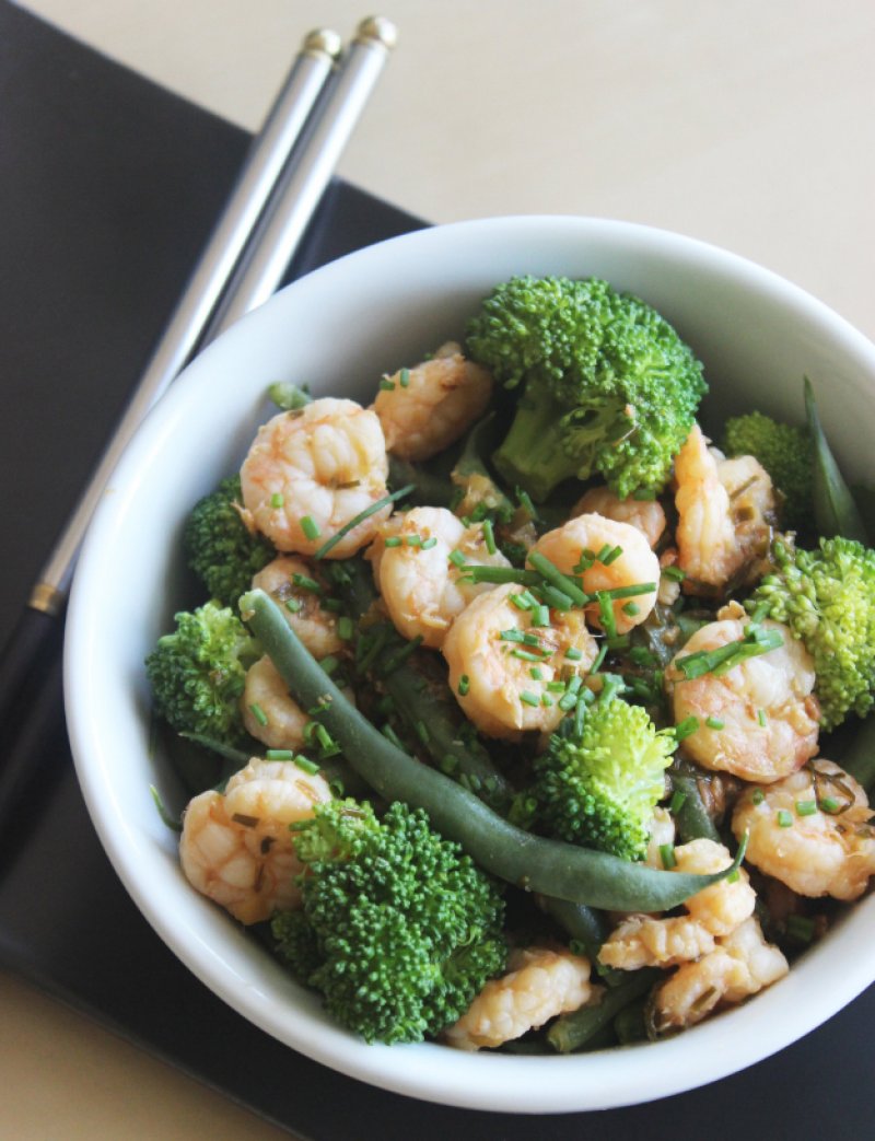 Shrimp And Broccoli Stir-Fry.