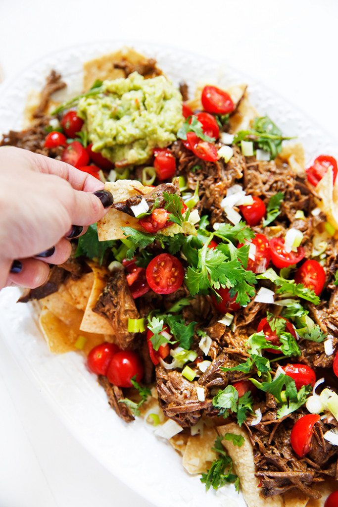 Slow Cooker Carne Asada Nachos