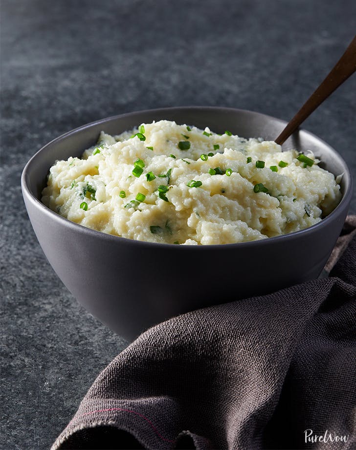 Slow-Cooker Garlic-Herb Mashed Cauliflower