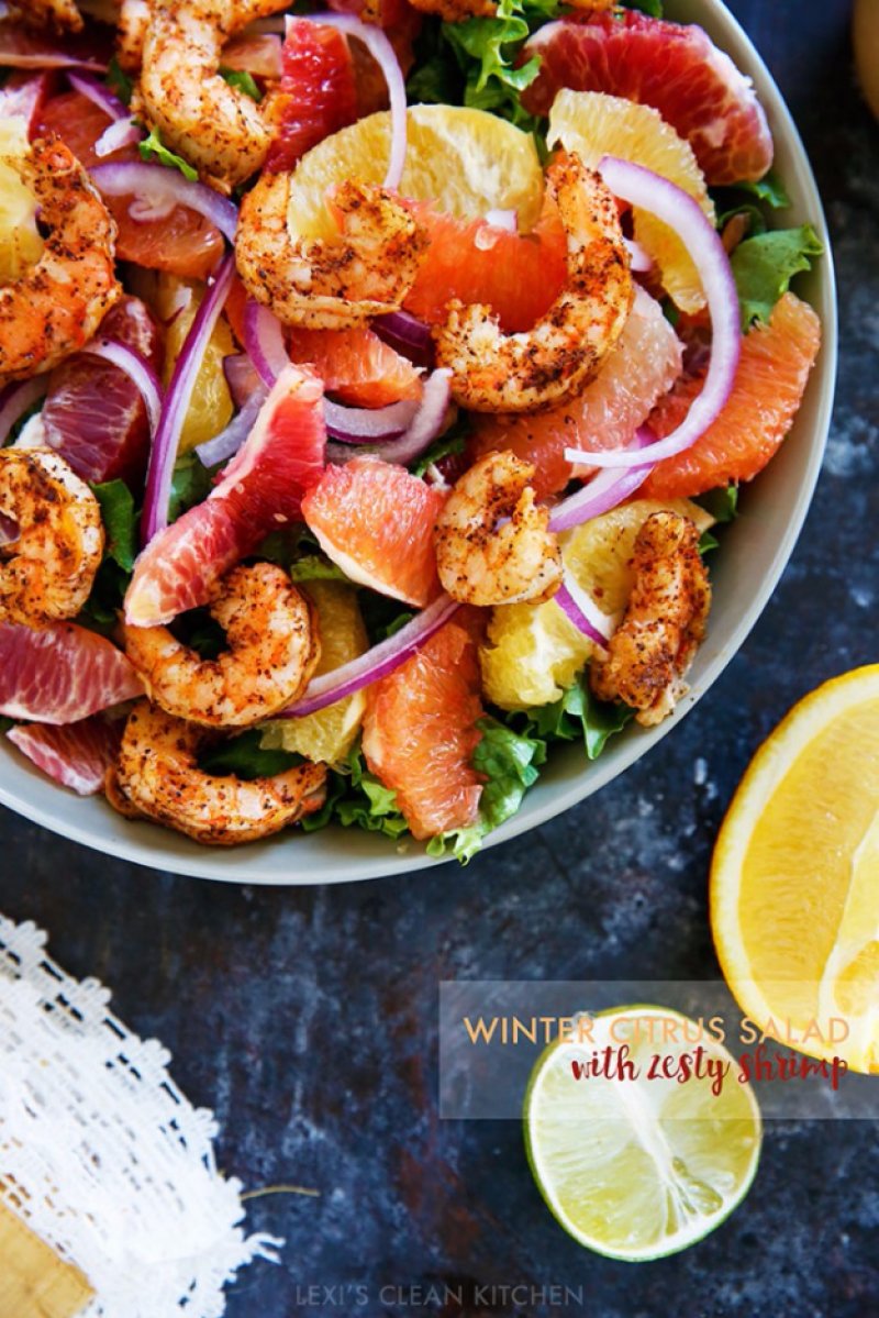 Spicy Shrimp And Citrus Salad.