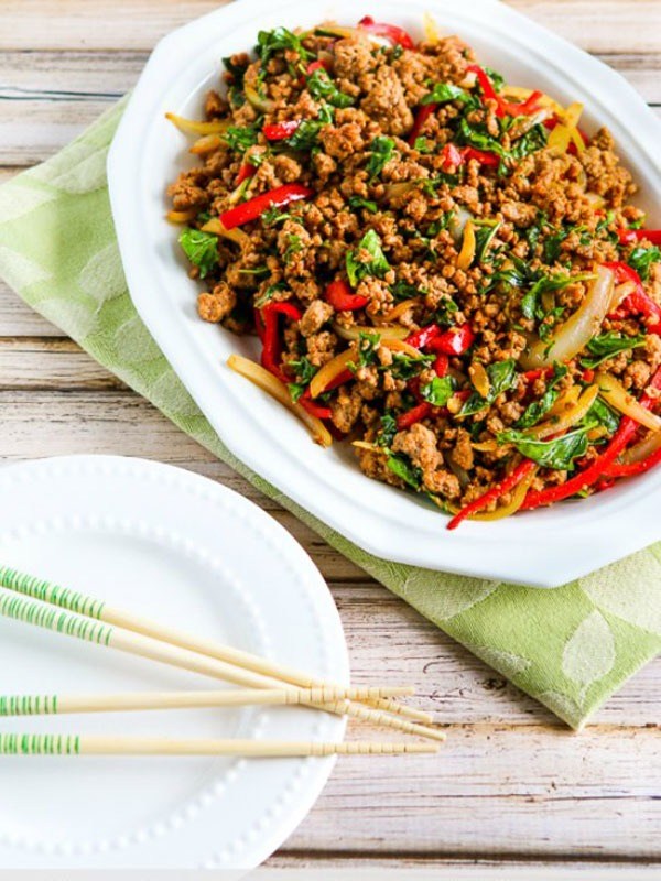 Thai-Inspired Ground Turkey Skillet.