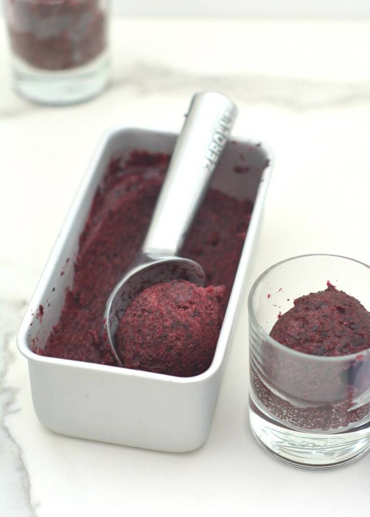 Blueberry Sorbet from My Flourless Kitchen