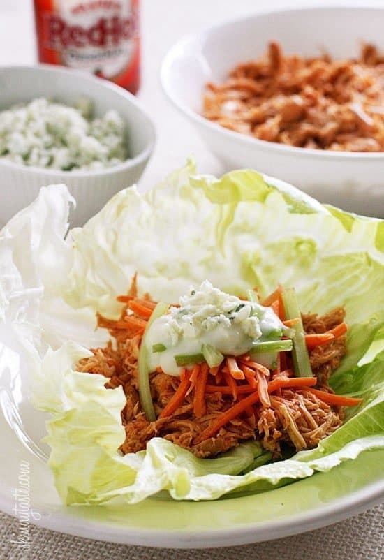 Buffalo Chicken Lettuce Wraps.