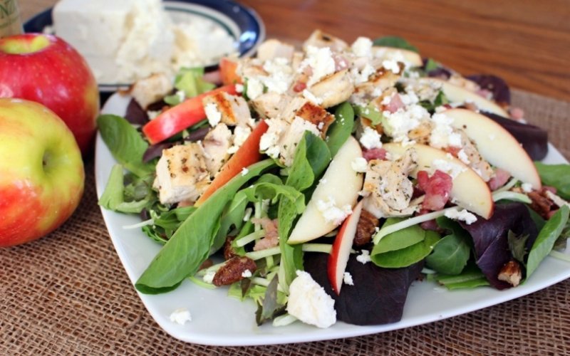 40 Salad Recipes for Summer that are Healthy and Fresh 9 CHICKEN APPLE FETA SALAD RECIPE BY ASPIRING SMALL TOWN GIRL