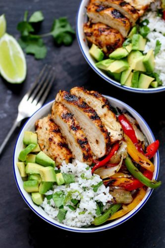 Cajun Chicken with Coriander and Lime Rice