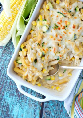 50 Summer Dinner Recipes Perfect for Late-Night Summer 10 Chicken Penne Casserole with Corn and Zucchini