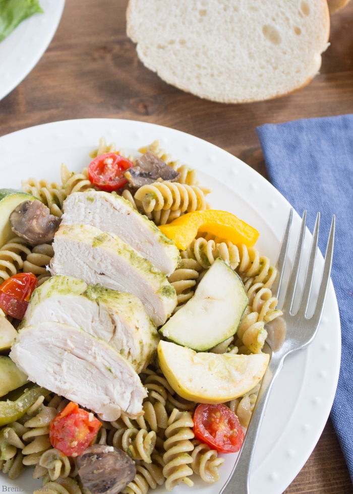 Chicken Pesto Pasta. Summer crockpot recipes