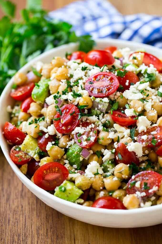 40 Salad Recipes for Summer that are Healthy and Fresh 10 Chickpea Salad with Avocado via Dinner at the Zoo
