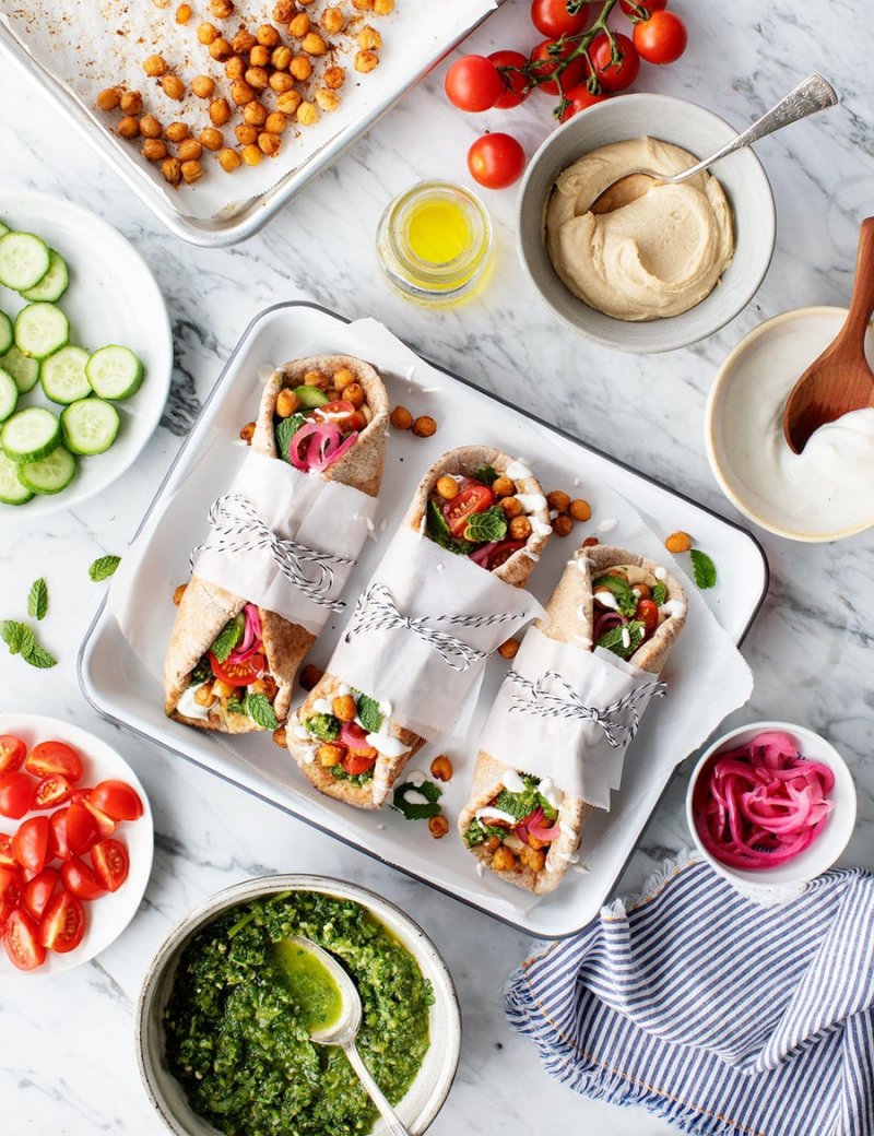 50 Summer Dinner Recipes Perfect for Late-Night Summer 11 Chickpea Shawarma Wraps.