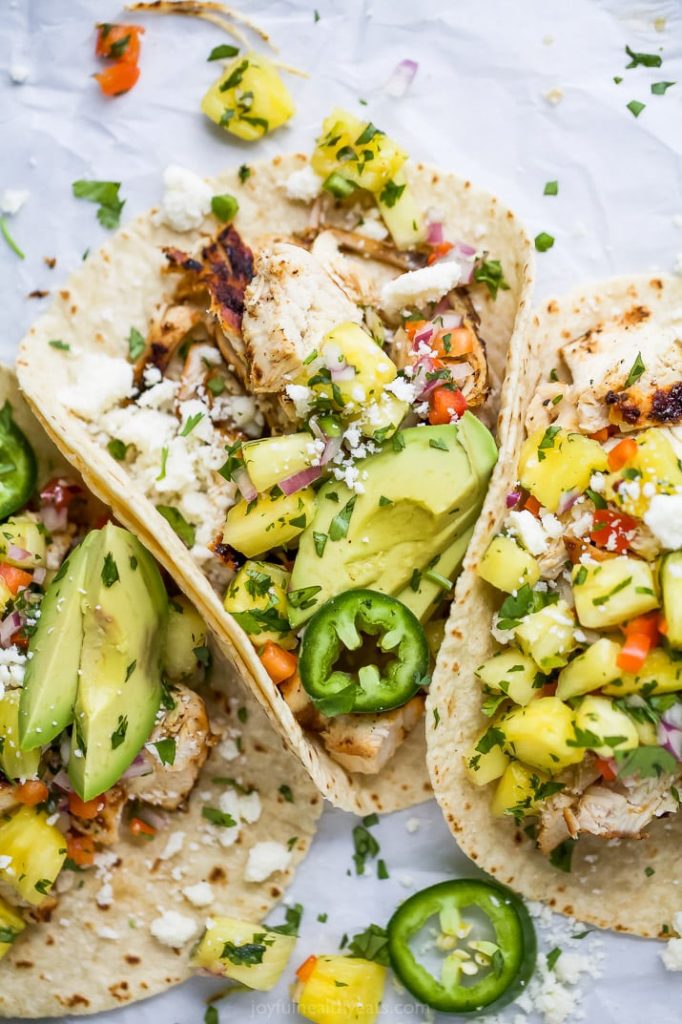 50 Summer Dinner Recipes Perfect for Late-Night Summer 13 Chipotle Chicken Tacos with Pineapple Salsa
