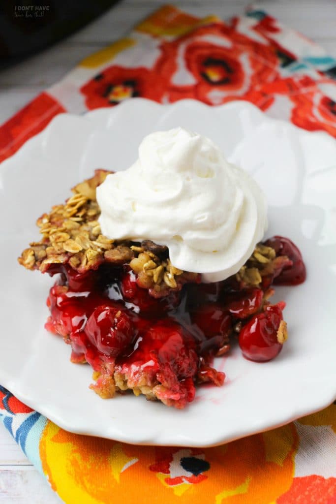 Crock Pot Cherry Pie Oatmeal by I Don’t Have Time for That Summer crockpot recipes