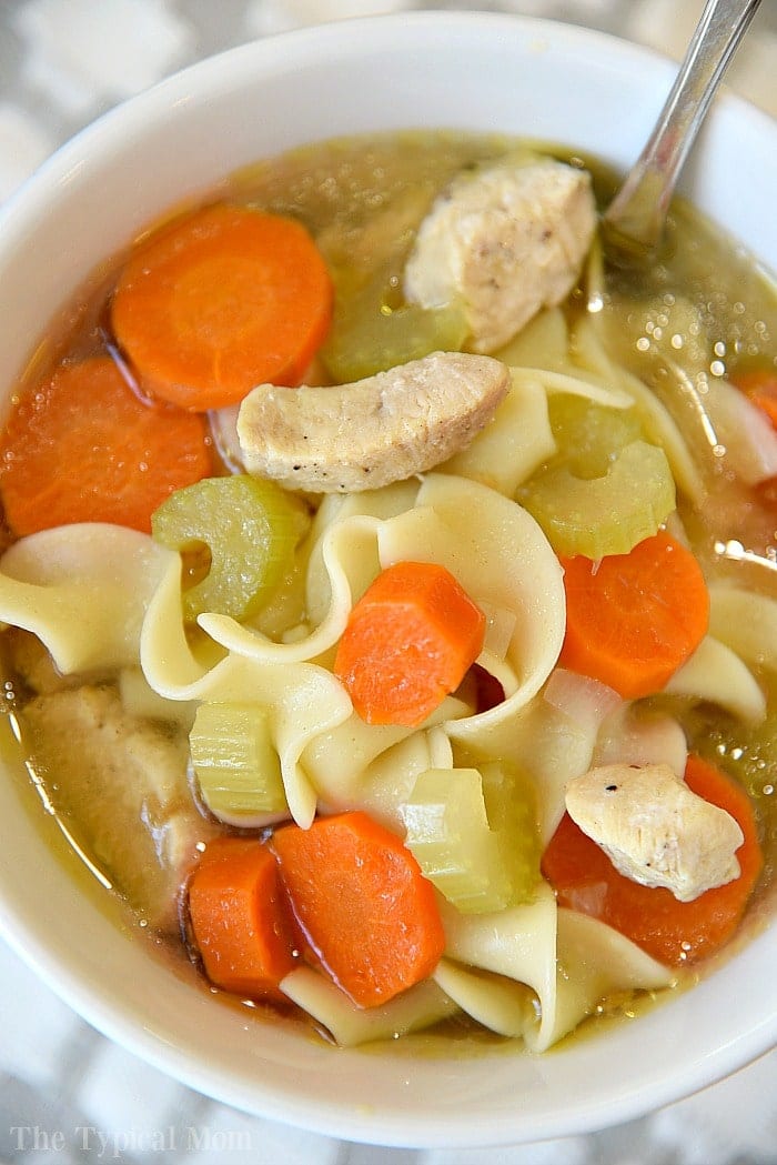 Crock Pot Chicken Noodle Soup by The Typical Mom