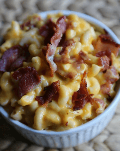 Crockpot Bacon Macaroni and Cheese from Tammilee Tips