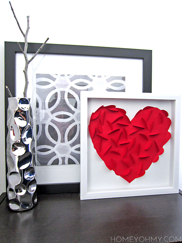 DIY Heart Wall Art at Homey Oh My