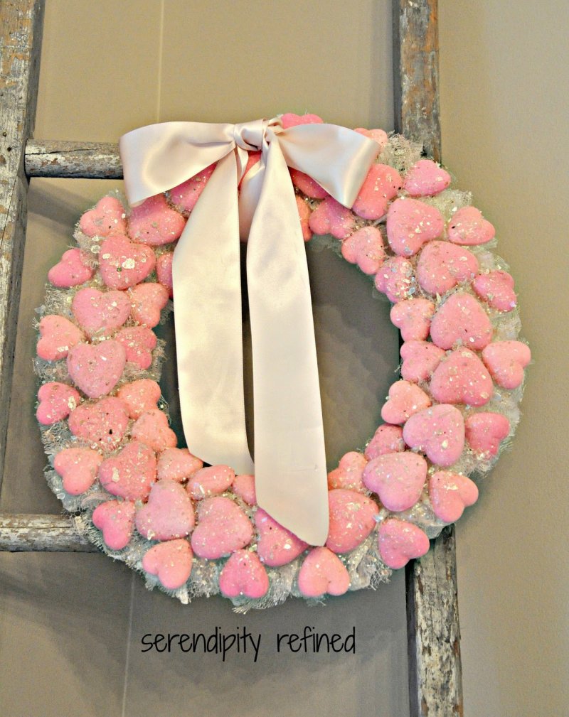 Dollar Tree Valentines Day Heart Wreath By Serendipity Refined