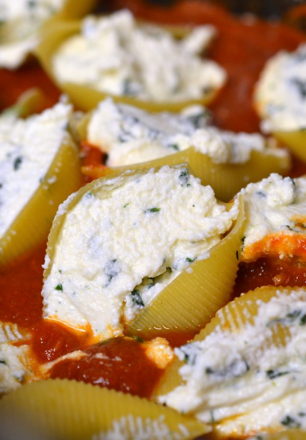 Easy Slow Cooker Stuffed Shells.