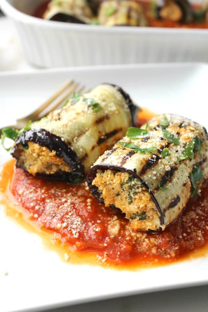 50 Summer Dinner Recipes Perfect for Late-Night Summer 16 Eggplant Roll Ups