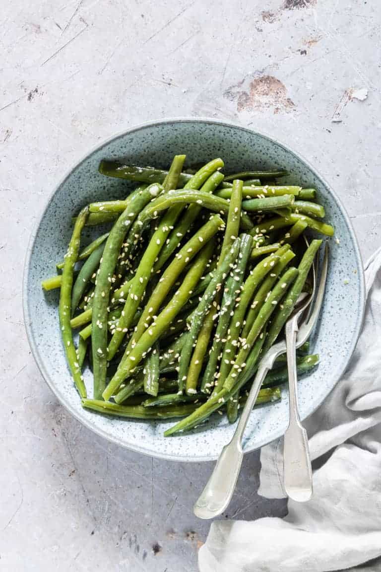 GARLIC BUTTER SESAME INSTANT POT GREEN BEANS