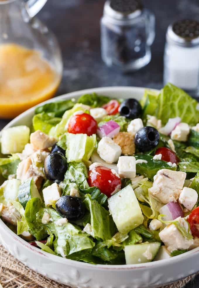 GREEK CHICKEN SALAD RECIPE BY SIMPLY STACIE