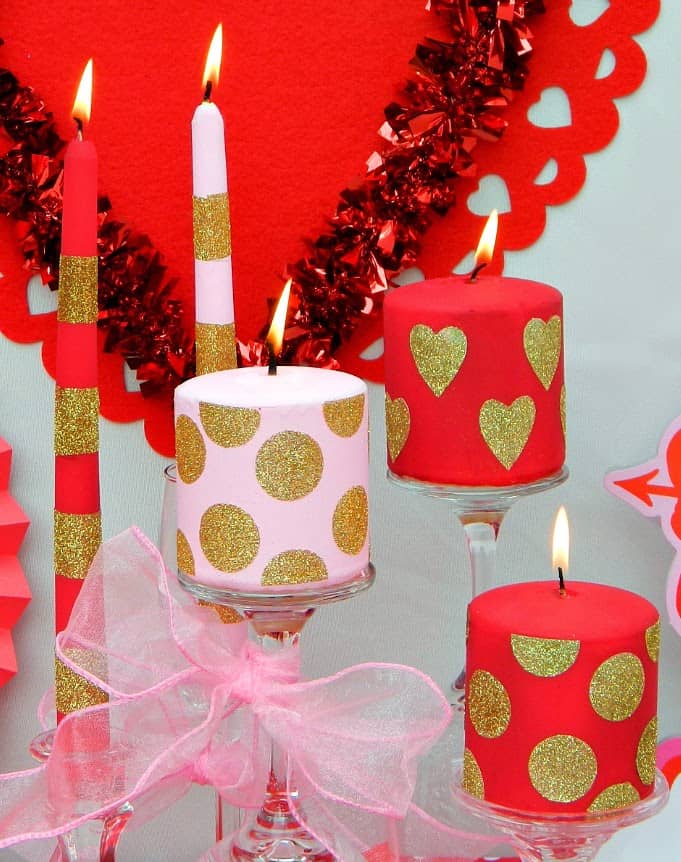 Glittered Candles from Mark Montano