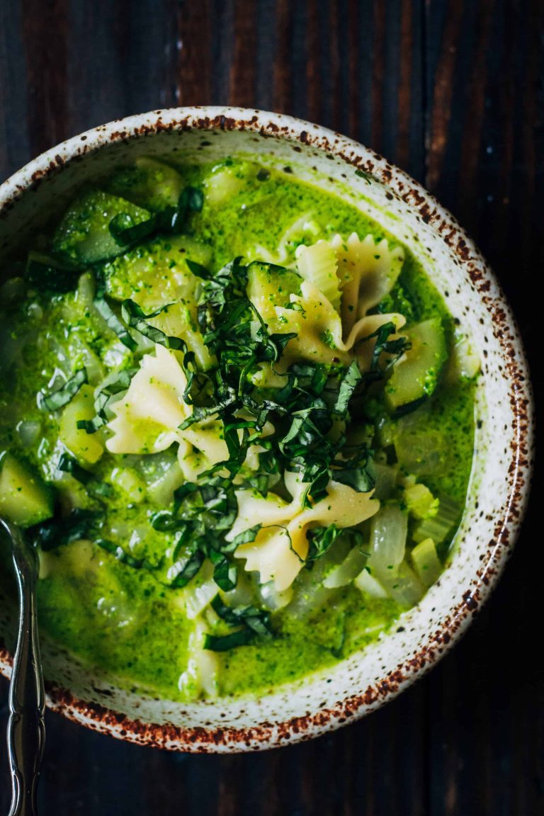 Green Pesto Vegetable Soup.