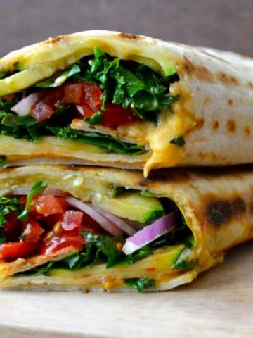 Grilled Zucchini Hummus Wrap