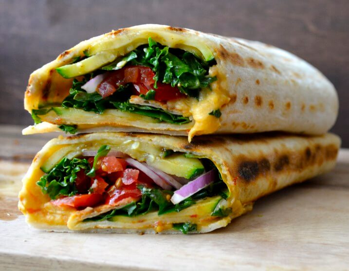 50 Summer Dinner Recipes Perfect for Late-Night Summer 23 Grilled Zucchini Hummus Wrap