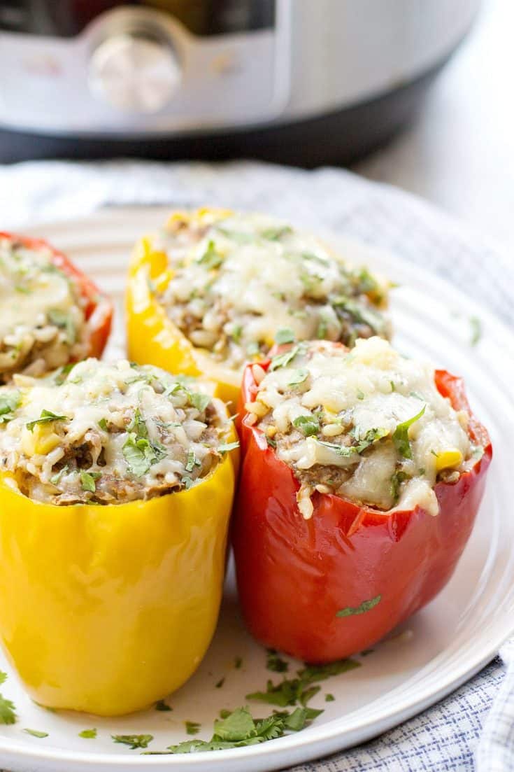 INSTANT POT STUFFED PEPPERS