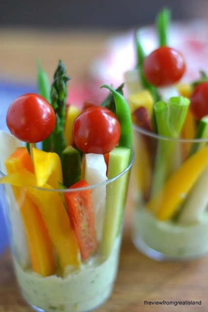 Individual Veggie Dip Cups