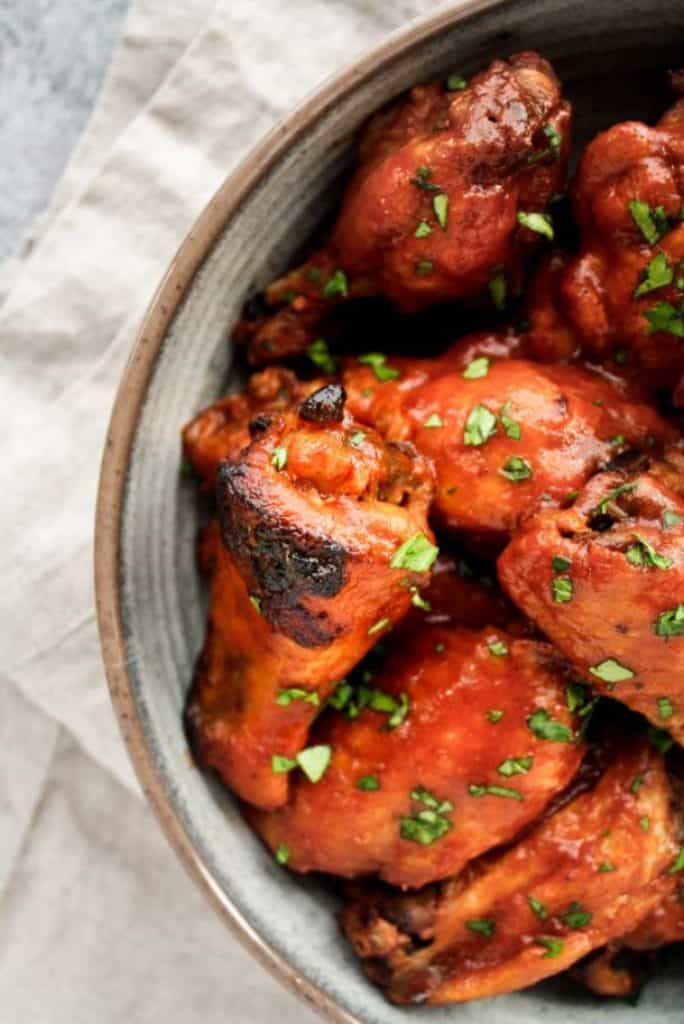 Instant Pot Low Carb Sweet & Spicy Barbecue Chicken Wings.