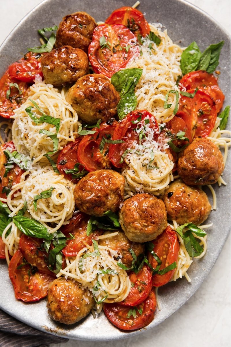 Italian Baked Chicken Meatballs.