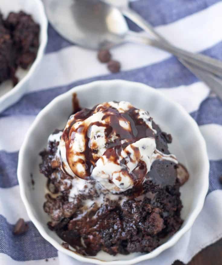 MOLTEN BROWNIE PUDDING