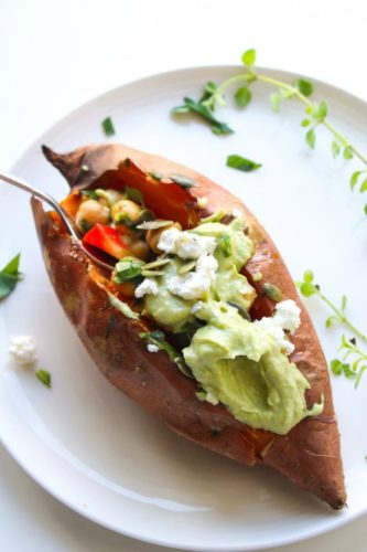 50 Summer Dinner Recipes Perfect for Late-Night Summer 31 Mediterranean Stuffed Sweet Potatoes