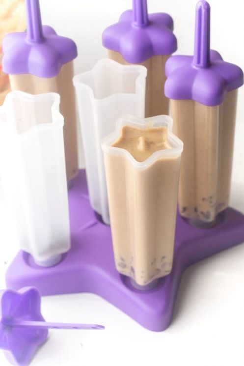 Peanut Butter Banana Yogurt Popsicles