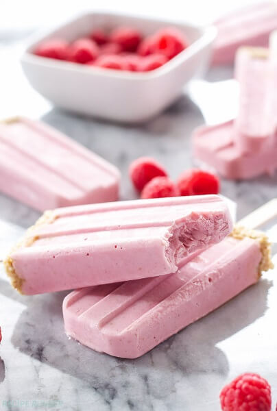 Raspberry Cheesecake Popsicles