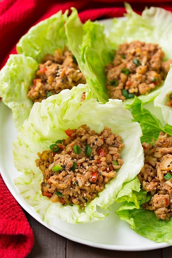 SLOW COOKER ASIAN CHICKEN LETTUCE WRAPS