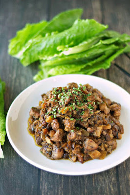 Slow Cooker Honey Garlic Chicken Lettuce Wraps