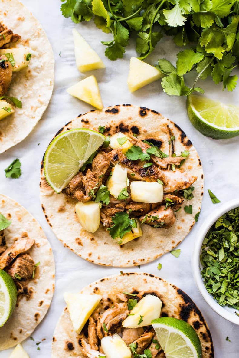 50 Summer Dinner Recipes Perfect for Late-Night Summer 47 Tacos Al Pastor via Isabel Eats