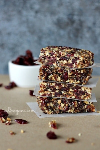 Three Ingredient Raw Energy Bars by Call Me PMc