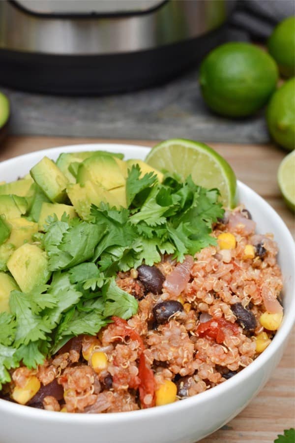 VEGAN MEXICAN QUINOA BOWL.