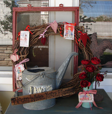 Valentine Wreaths Porch Decor.
