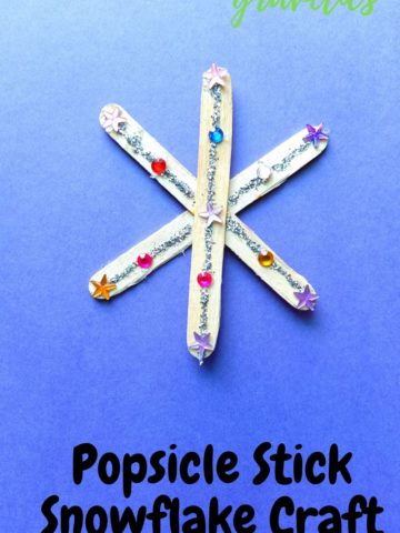 Popsicle Stick Snowflake Craft