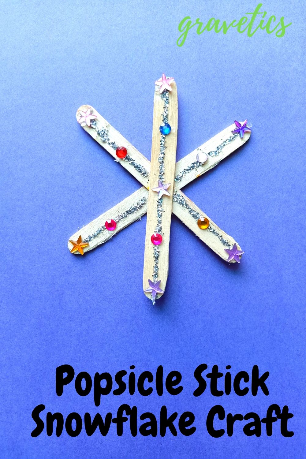 Popsicle Stick Snowflake Craft