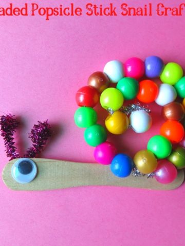 Beaded Popsicle Stick Snail Craft