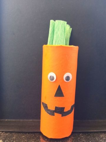 Halloween Toilet Paper Roll Pumpkin Craft