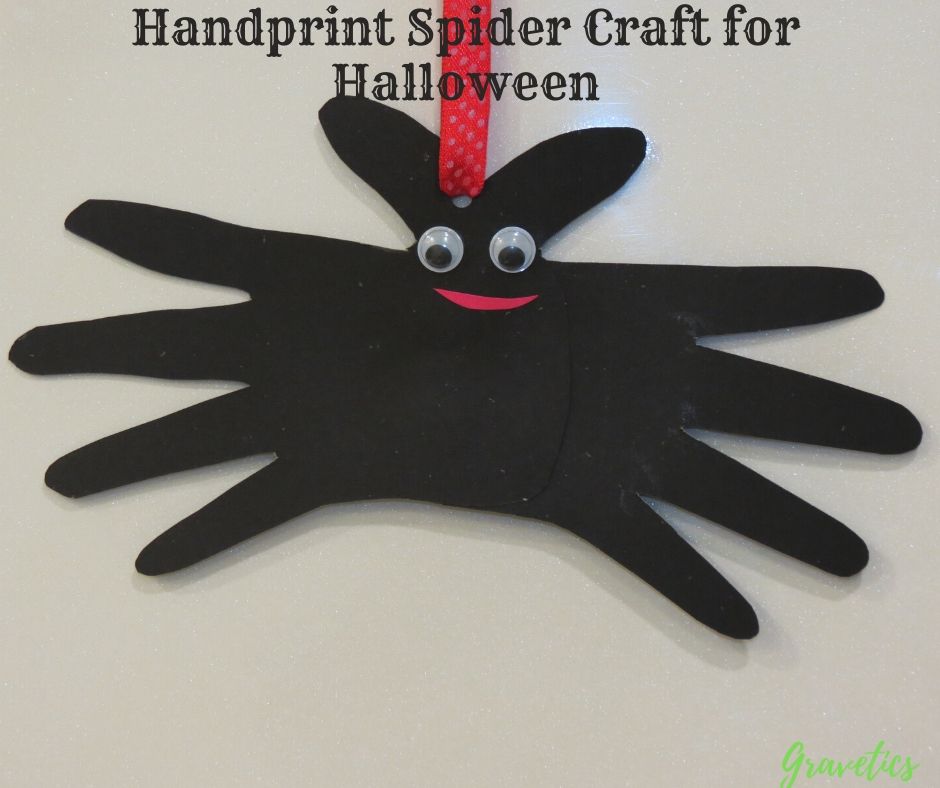 Handprint Spider Craft for Halloween
