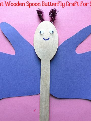 Handprint Wooden Spoon Butterfly Craft for Summer