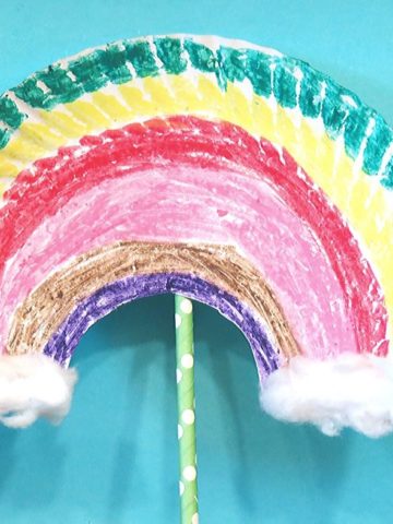 Paper Plate Rainbow Craft